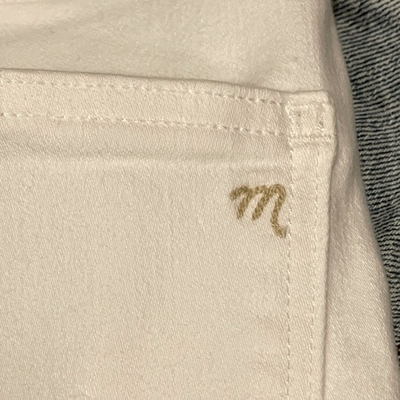 Madewell 10” High Rise Skinny White Jeans High Waist Size 28 - Picture 12 of 14